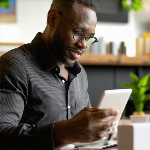 Business owner in Durham optimizing Google My Business profile with community involvement