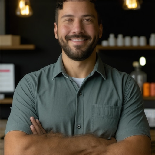 Durham business owner optimizing GMB profile and engaging with community