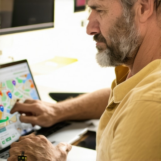Business owner optimizing Google My Business profile in Durham