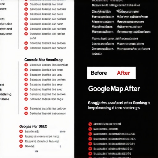 Infographic illustrating improved Google Maps rankings for Durham business after advanced SEO tactics.