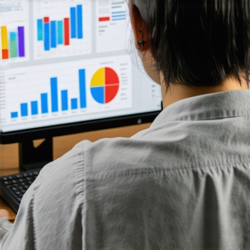 Analyzing Local SEO Data for Durham Person reviewing local SEO performance metrics with charts and graphs.