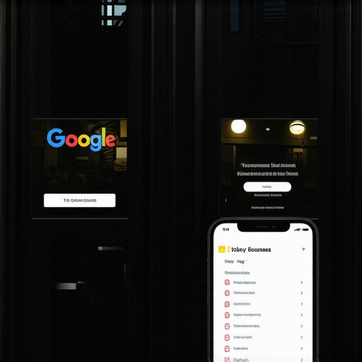 Optimized Google My Business Profile for Durham Business Durham storefront with digital device showing Google My Business listing