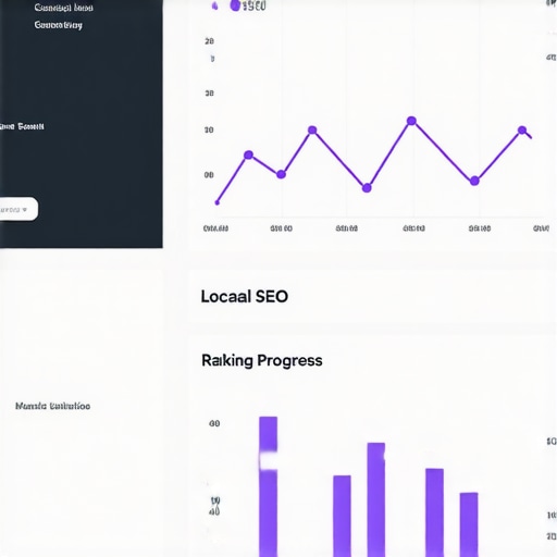 Digital marketing dashboard displaying local SEO performance metrics for Durham