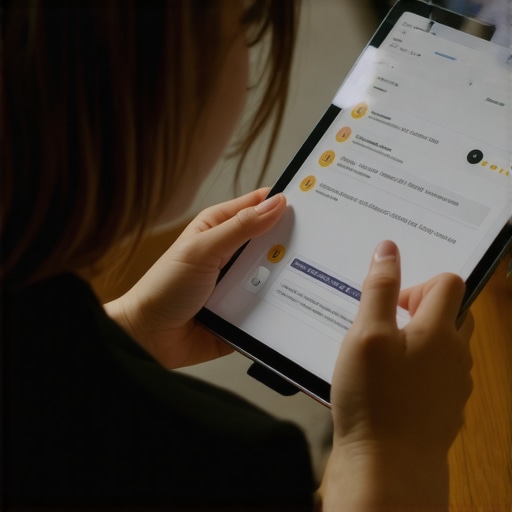 Business owner analyzing reviews on tablet for fake feedback