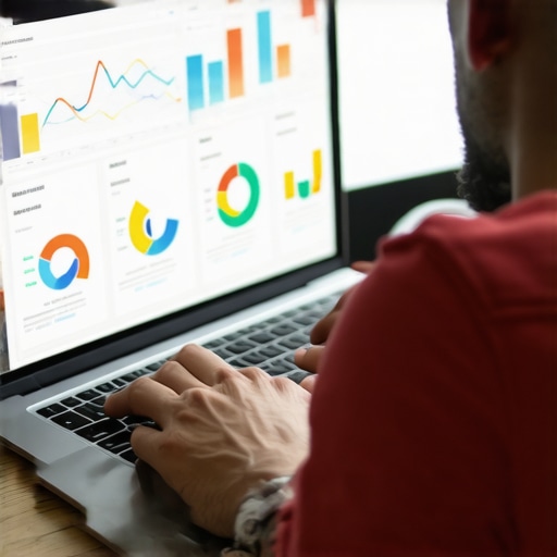 Marketing professional analyzing local SEO data