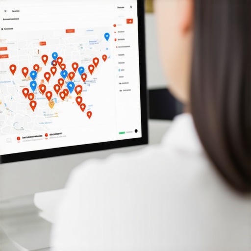 SEO professional working on local map ranking optimization