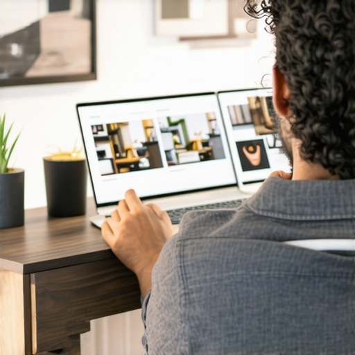 Durham business owner updating Google My Business profile with photos.