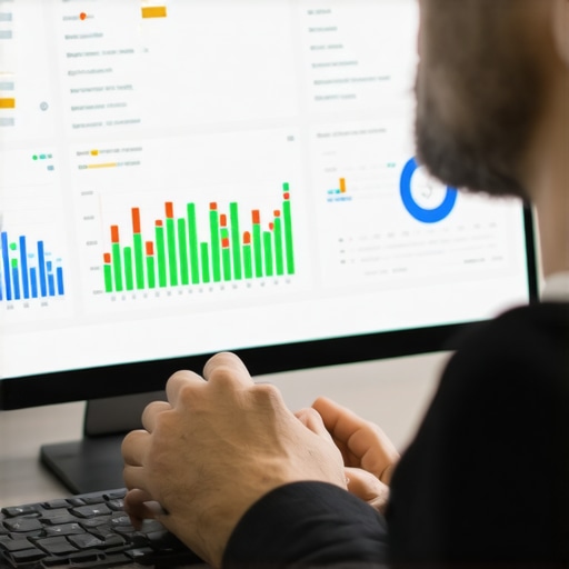 Person analyzing local SEO data on a computer screen showing Durham and North Carolina market metrics.