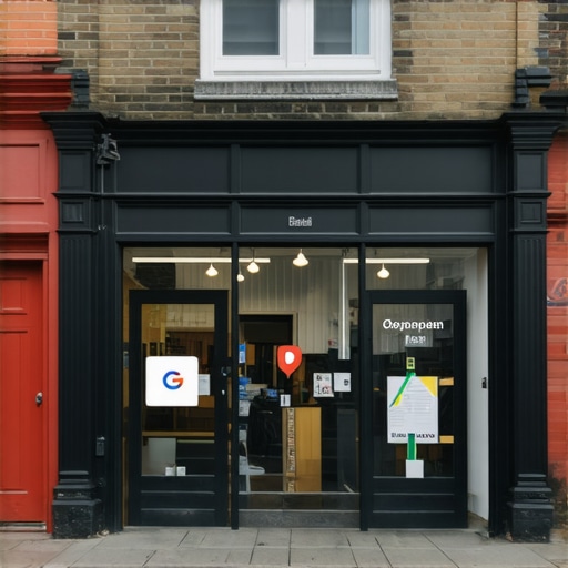 Map visualization over a Durham shop confirming local SEO efforts